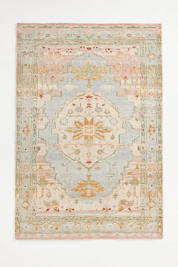 Jaime Hand-Knotted Wool Rug - Beige by Anthropologie