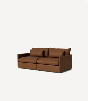 James 2-Seater Sofa - Black, Leather product
