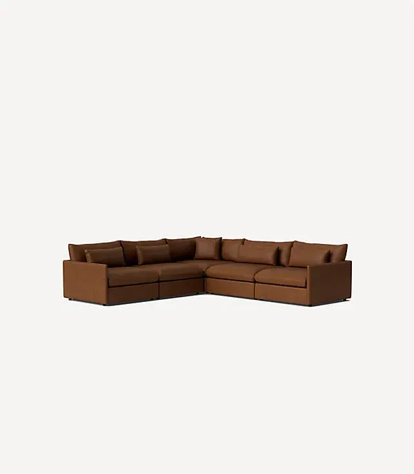 James L-Shaped Sectional Sofa - Leather product