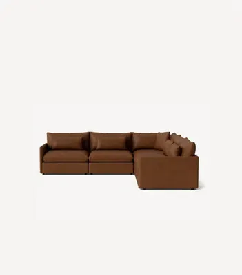 James L-Shaped Sectional Sofa - Leather product