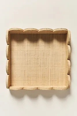 Jamie Young Wonderland Scallop Tray - Beige, Raffia product