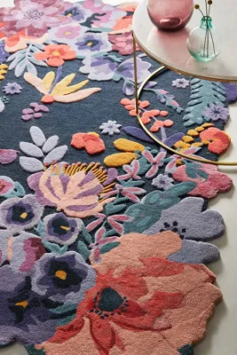 Jardin Floral Rug - Blue, Wool Blend product