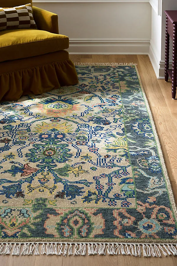 Jasper 2x3 Persian-Inspired Rug - Blue, Wool by Anthropologie