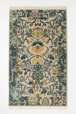 Jasper 5x8 Persian-Inspired Rug - Blue, Wool by Anthropologie, image 2