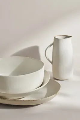 Jasper Deep Ceramic Serving Bowl - White product