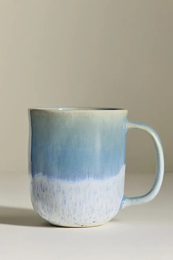 Jasper Portuguese Reactive Stoneware Mug - Blue by Anthropologie