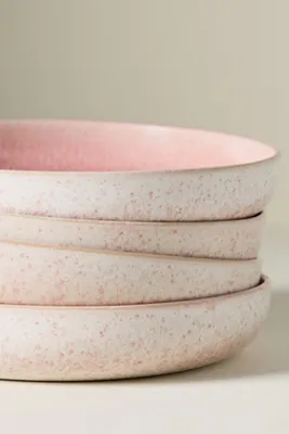 Jasper Portuguese Reactive Stoneware Pasta Bowls Set of 4 - Pink product