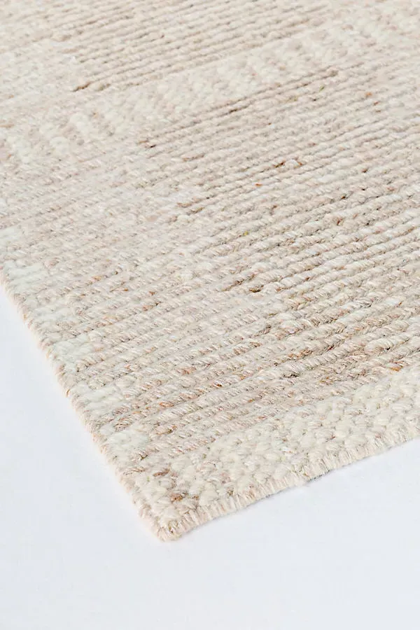 Jeremiah Brent Hand-Knotted Geometric Rug - Ivory, Cotton/Wool product