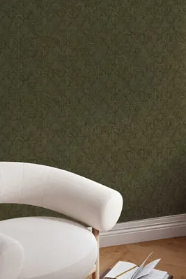 Jeremiah Brent Hoffmann Sisal Textured Peel-and-Stick Wallpaper - Green by Anthropologie, image 2