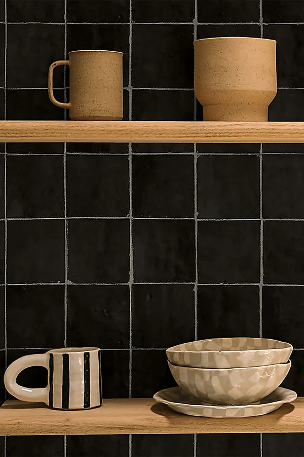 Jeremiah Brent Zellige Peel-and-Stick Wallpaper - Black product