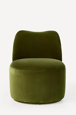 Joanie Armless Accent Chair - Green, Velvet product