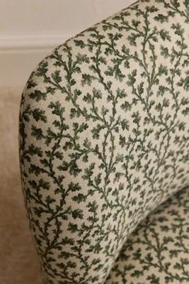 Joanie Irena Armless Accent Chair - Green, Polyester product
