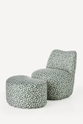 Joanie Ottoman - Green, Polyester product