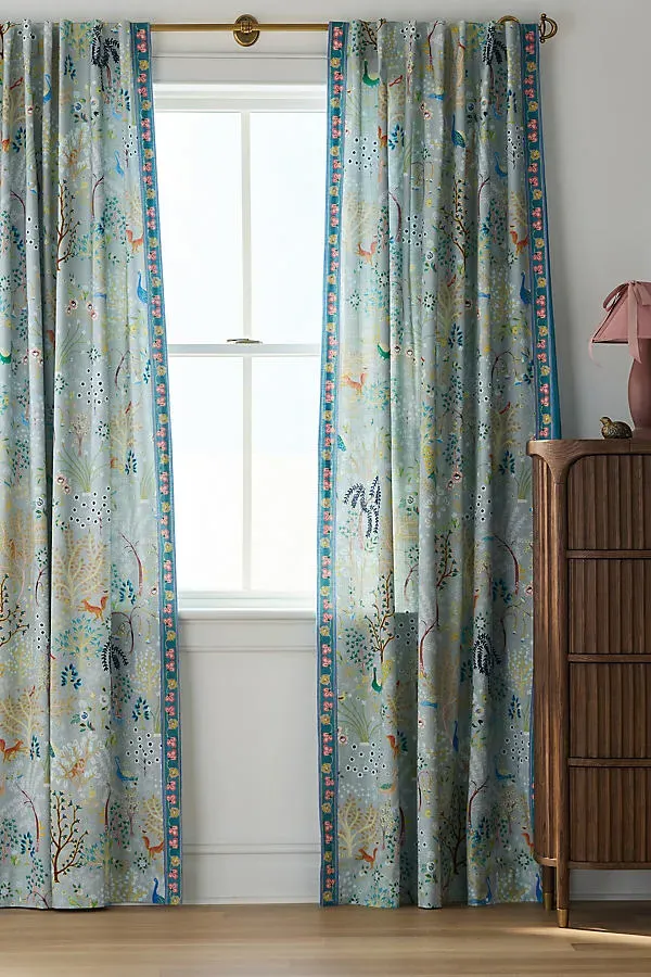 Jodie Scenic Woven Curtain - Cotton by Anthropologie