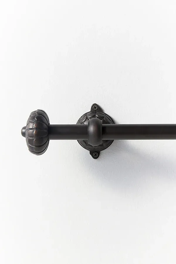 Johanna Scalloped Curtain Rod - Brown, Iron by Anthropologie