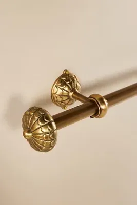 Johanna Scalloped Curtain Rod - Gold, Iron product