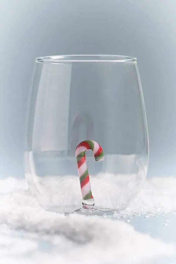 Jolly Icon Stemless Wine Glass - Borosilicate Glass by Anthropologie