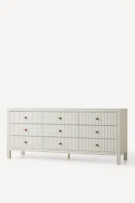 Judarn Hale Nine-Drawer Dresser - Cotton Canvas, Wood product