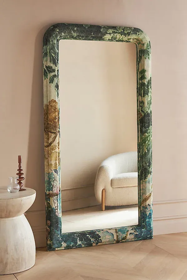 Judarn Upholstered Fabric Floor Mirror product
