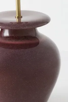 Jug Ceramic Table Lamp Base - Burgundy by Anthropologie, alternate view