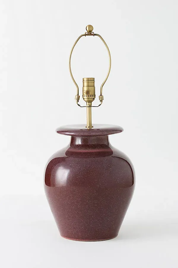 Jug Ceramic Table Lamp Base - Burgundy by Anthropologie