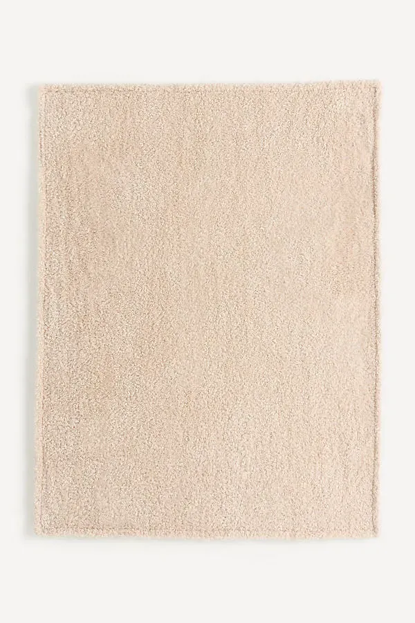 Juniper Double-Sided Throw Blanket - Ivory, Polyester by Anthropologie