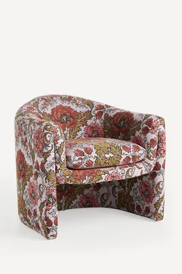Jylin Woven Barrel-Back Chair with Cushion - Pink product