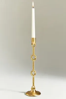 Kai Rope Small Candle Holder - Brass, Iron product