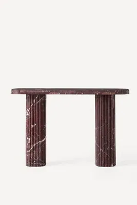 Kanta Rectangular Fluted Console Table - Marble product