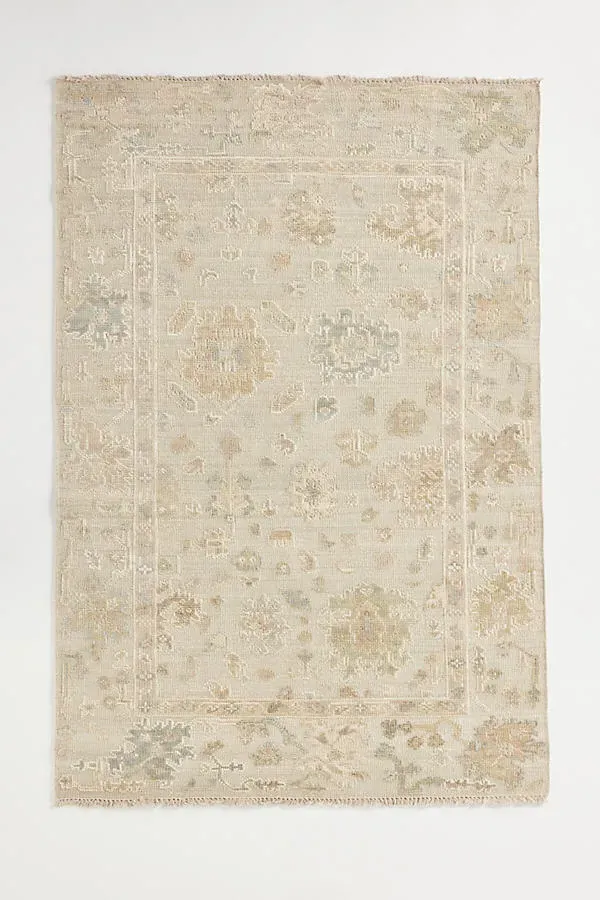 Kayden Hand-Knotted Rug - Beige, Wool by Anthropologie