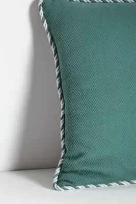 Kayla Piped Cushion - Green, Cotton product