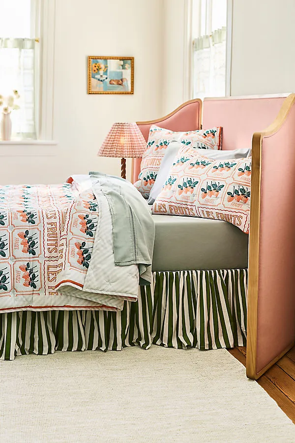 Kelcey Hibiscus Double Quilted Bedspread - Pink, Organic Cotton product