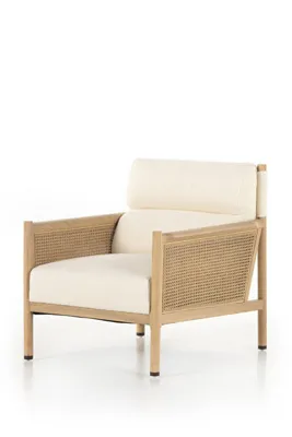 Kempsey Accent Chair - Ivory, Polyester by Anthropologie, image 2