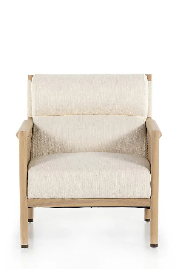 Kempsey Accent Chair - Ivory, Polyester by Anthropologie