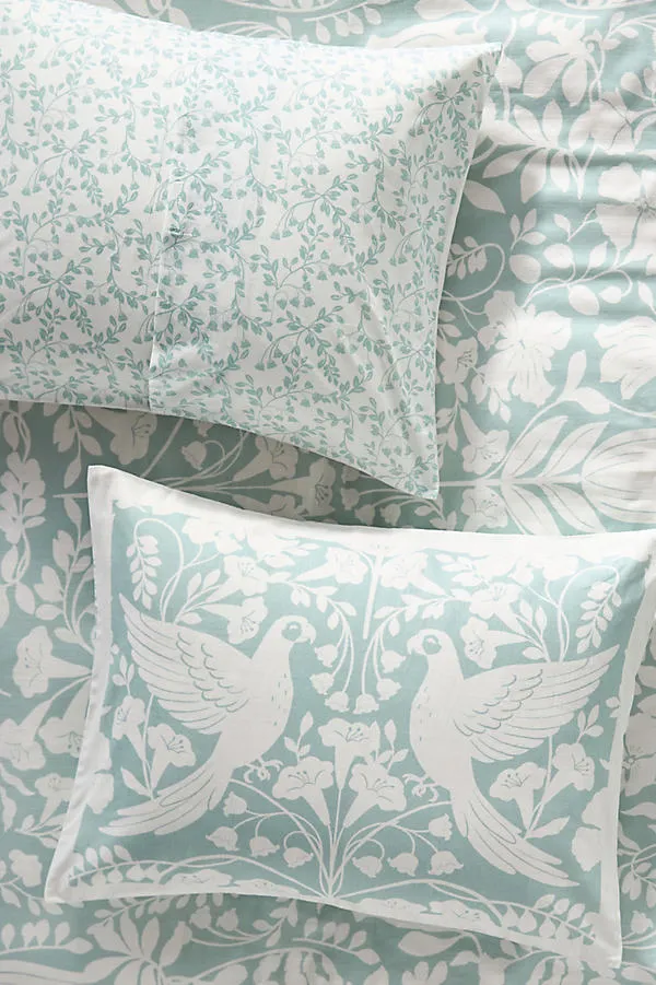 Kenia Floral Printed Pillowcases Set of 2 - Mint, Cotton product