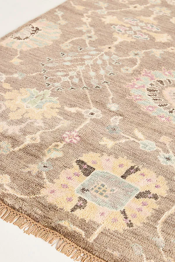 Kerrie Persian-Inspired Hand-Knotted Rug - Purple, Wool product