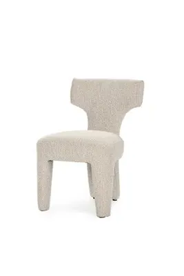Khai Upholstered Dining Chair - Ivory, Polyester by Anthropologie, alternate view