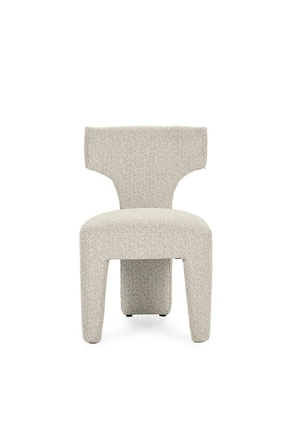 Khai Upholstered Dining Chair - Ivory, Polyester by Anthropologie