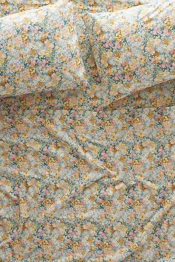 King Size Printed Sheet Set - Organic Cotton Percale by Anthropologie
