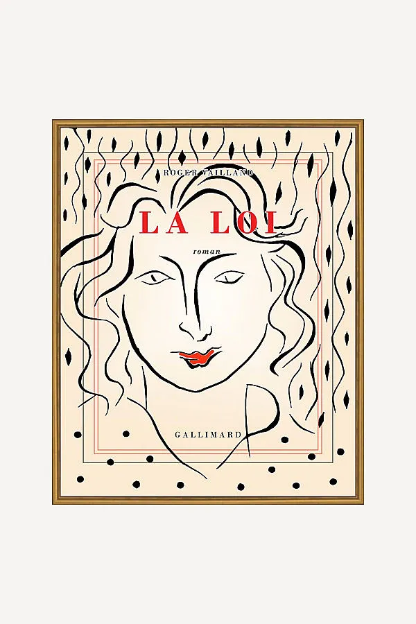 La Loi Girl Vintage French Poster Wall Art - Beige product