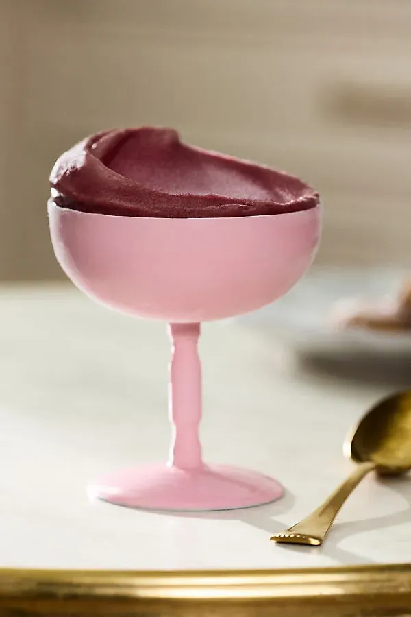Lacquer Coupe Glass - Pink by Anthropologie