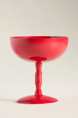 Lacquer Coupe Glass - Red by Anthropologie, alternate view