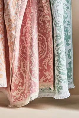 Lady Fringed Jacquard Dish Towels Set of 3 - Cotton by Anthropologie, alternate view