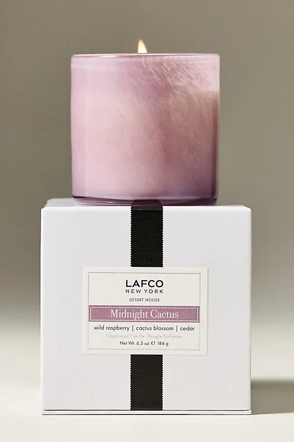 LAFCO Midnight Cactus Boxed Glass Candle - Purple by Anthropologie