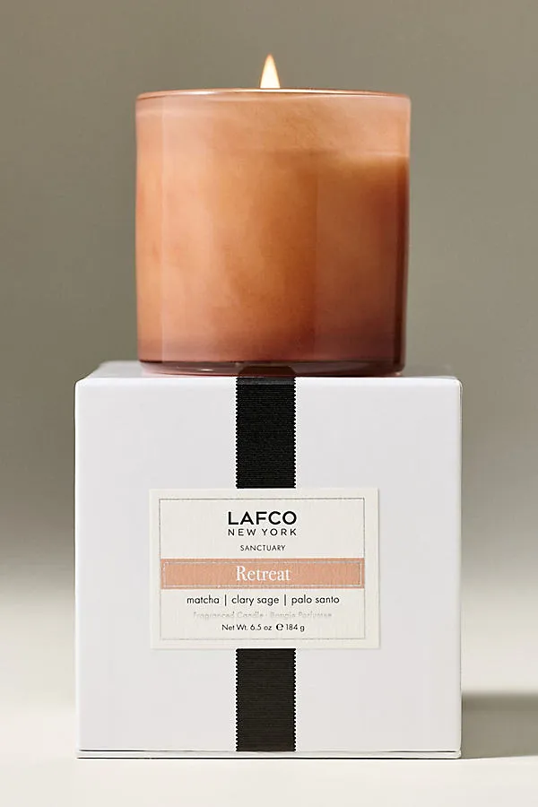LAFCO Woody Retreat Boxed Glass Candle - Brown by Anthropologie