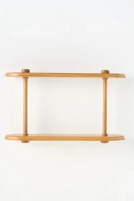 Landon Two-Tier Shelving Unit - Oak Wood product