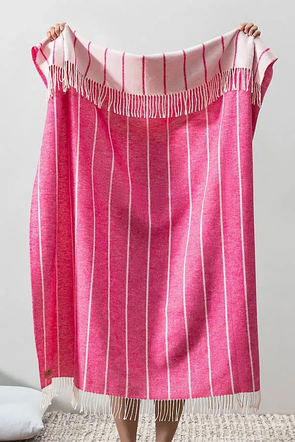 Lands Downunder Fiji Stripe Throw Blanket - Pink, Cotton/Acrylic product