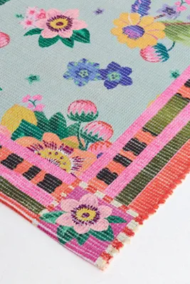 Lannie 2x3 Indoor/Outdoor Flatwoven Rug - Fruit Print, PET product