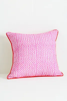 Lannie Printed Indoor/Outdoor Pillow - Red, Polyester product