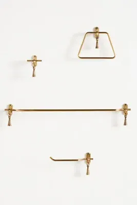 Lark Tassel Towel Ring - Brass by Anthropologie, alternate view